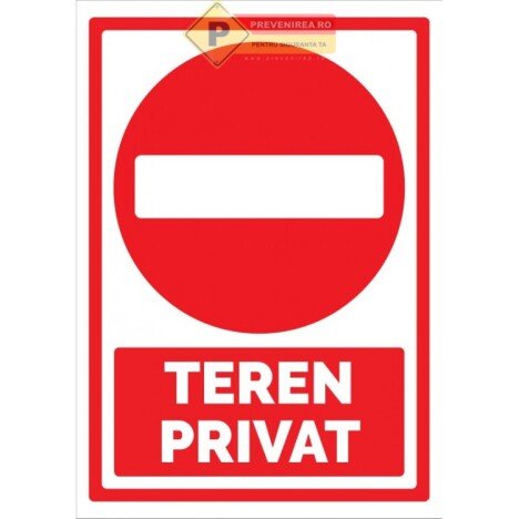 Semn pentru teren privat